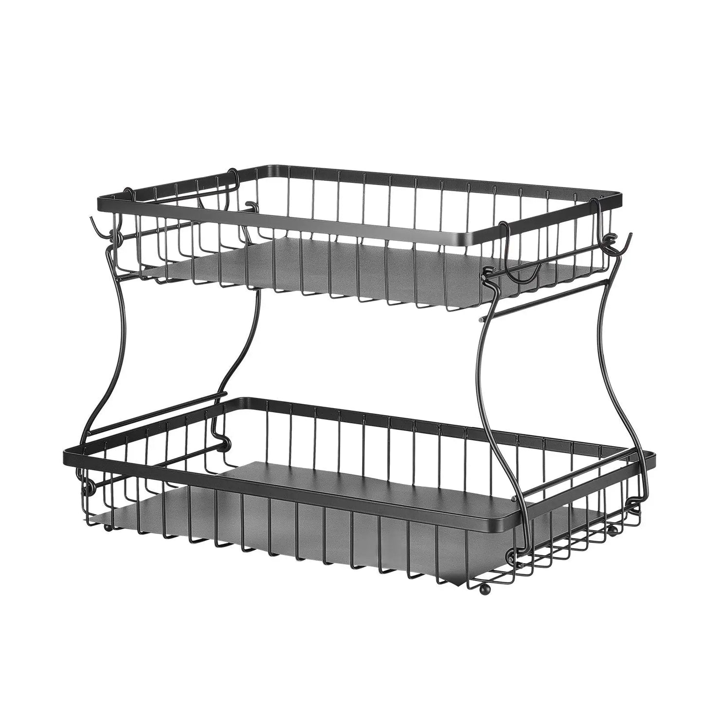 2 - Tier Fruit Basket Bowl Kitchen Countertop Storage - ZHUASH