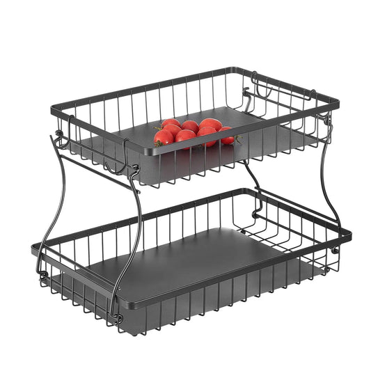 2 - Tier Fruit Basket Bowl Kitchen Countertop Storage - ZHUASH