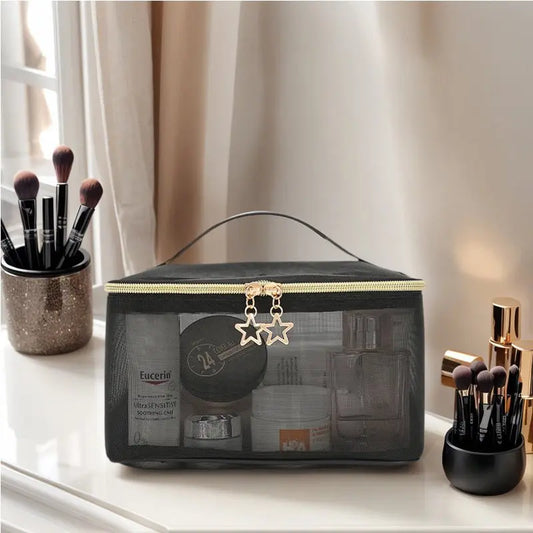 2 - Piece Hanging Toiletry Bag Set – Double Layer Travel Cosmetic Organizer for Makeup & Essentials - ZHUASH