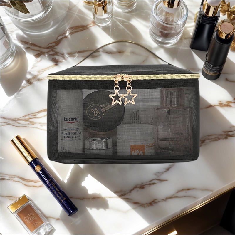 2 - Piece Hanging Toiletry Bag Set – Double Layer Travel Cosmetic Organizer for Makeup & Essentials - ZHUASH