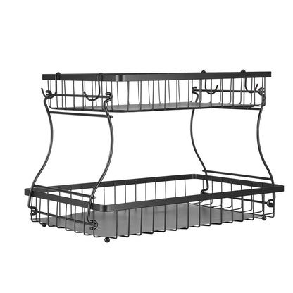 2 - Tier Fruit Basket Bowl Kitchen Countertop Storage - ZHUASH