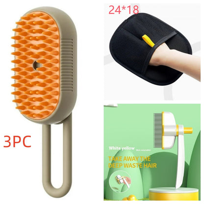 3 - in - 1 Pet Grooming Brush for Dogs & Cats – Spray Mist & Massage - ZHUASH