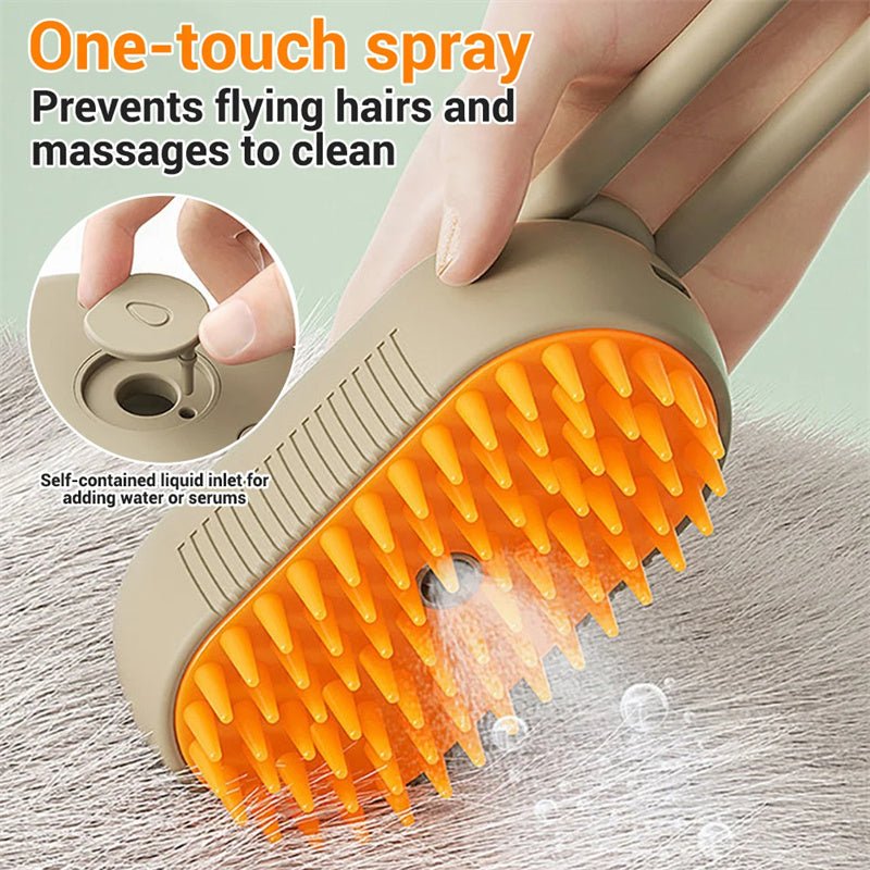3 - in - 1 Pet Grooming Brush for Dogs & Cats – Spray Mist & Massage - ZHUASH