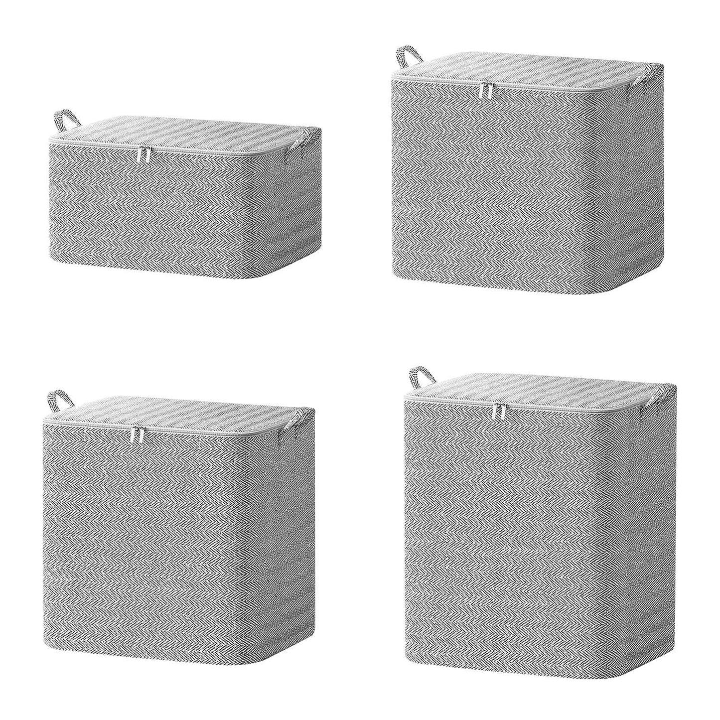 4 - Pack Foldable Storage Bags – Closet & Wardrobe Organizer - ZHUASH