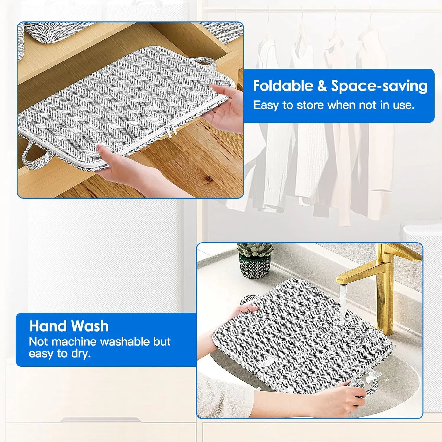 4 - Pack Foldable Storage Bags – Closet & Wardrobe Organizer - ZHUASH