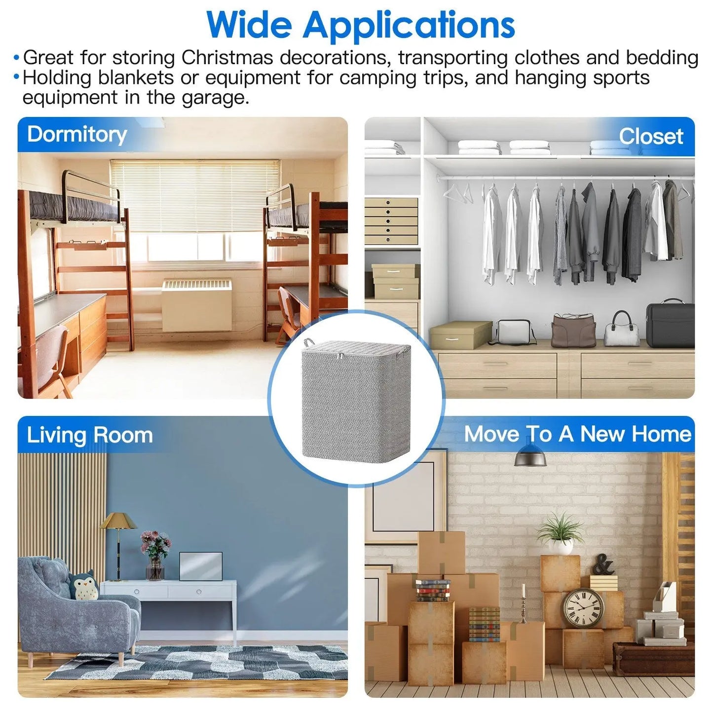 4 - Pack Foldable Storage Bags – Closet & Wardrobe Organizer - ZHUASH