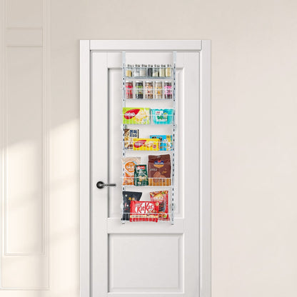 6 - Tier Over The Door Pantry Organizer Hanging Storage Rack Adjustable Kitchen - ZHUASH