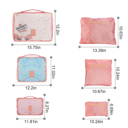 9 - Piece Travel Packing Cubes Set – Water - Resistant Luggage Organizer Bags - ZHUASH