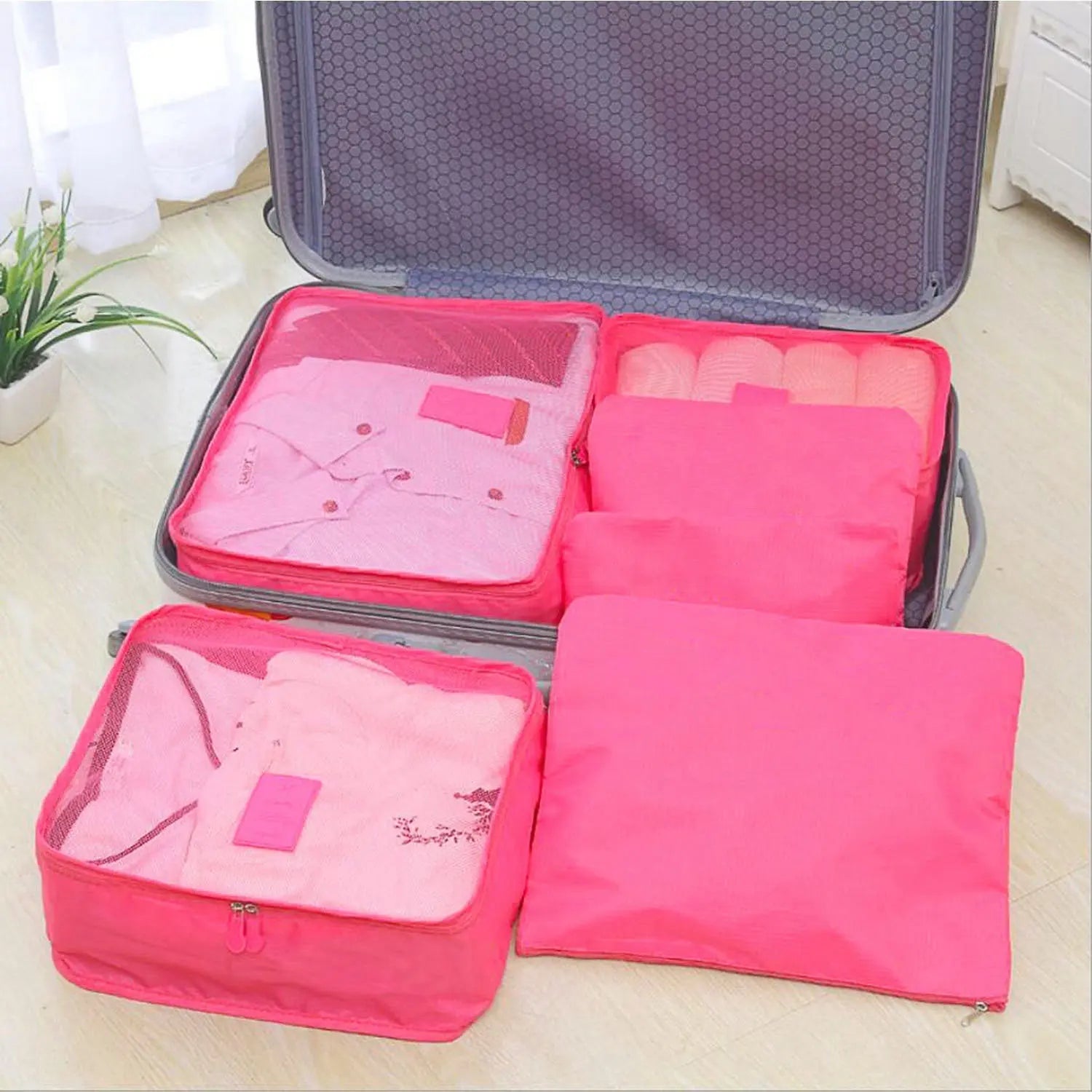 9 - Piece Travel Packing Cubes Set – Water - Resistant Luggage Organizer Bags - ZHUASH