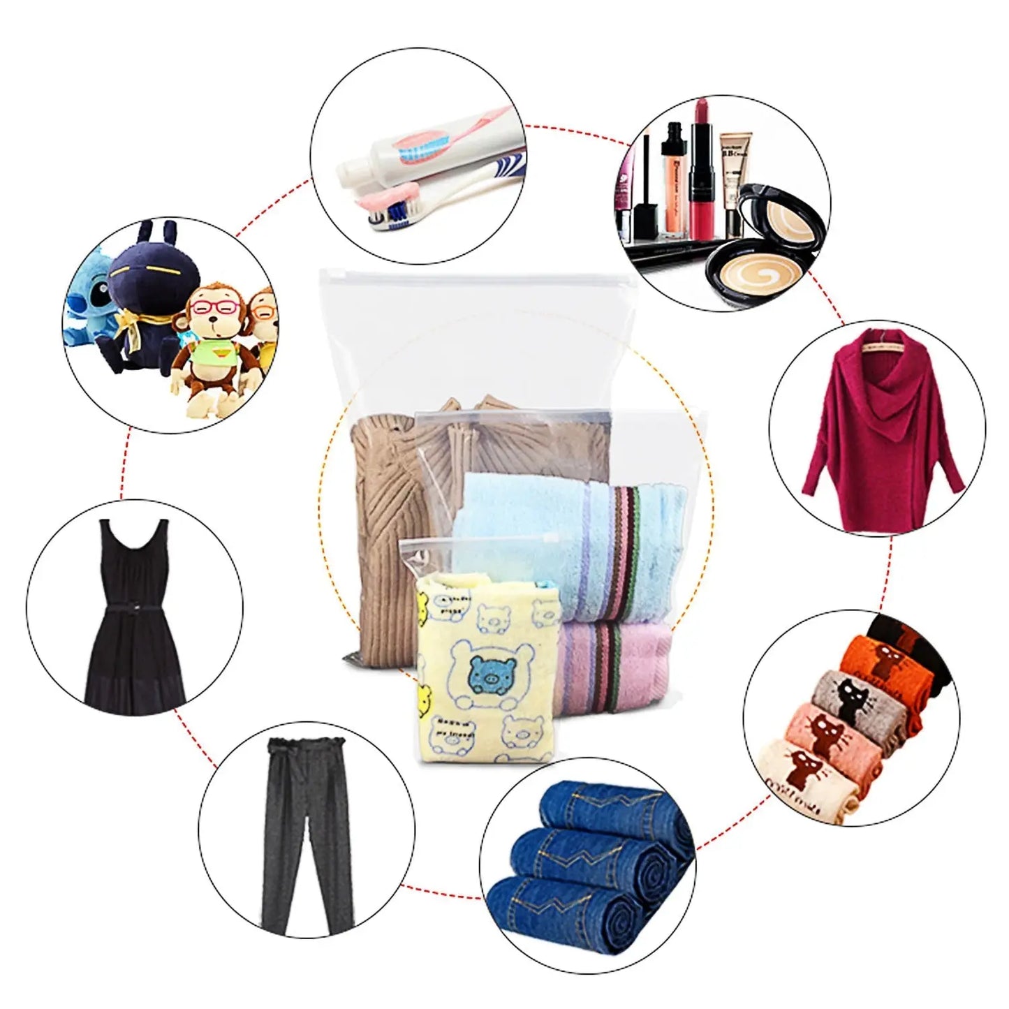 9 - Piece Travel Packing Cubes Set – Water - Resistant Luggage Organizer Bags - ZHUASH