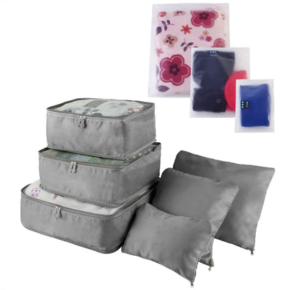 9 - Piece Travel Packing Cubes Set – Water - Resistant Luggage Organizer Bags - ZHUASH