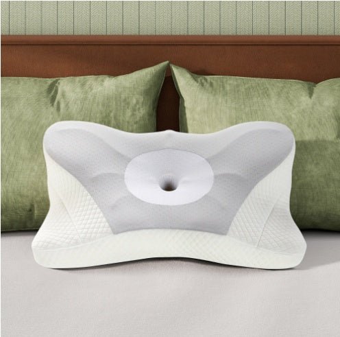 Ergonomic Memory Foam Pillow for Comfortable Sleep (Dual Height Design) - ZHUASH