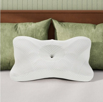 Ergonomic Memory Foam Pillow for Comfortable Sleep (Dual Height Design) - ZHUASH