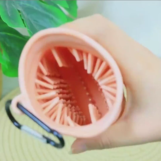 Dog Paw Cleaner, flipped side massage comb