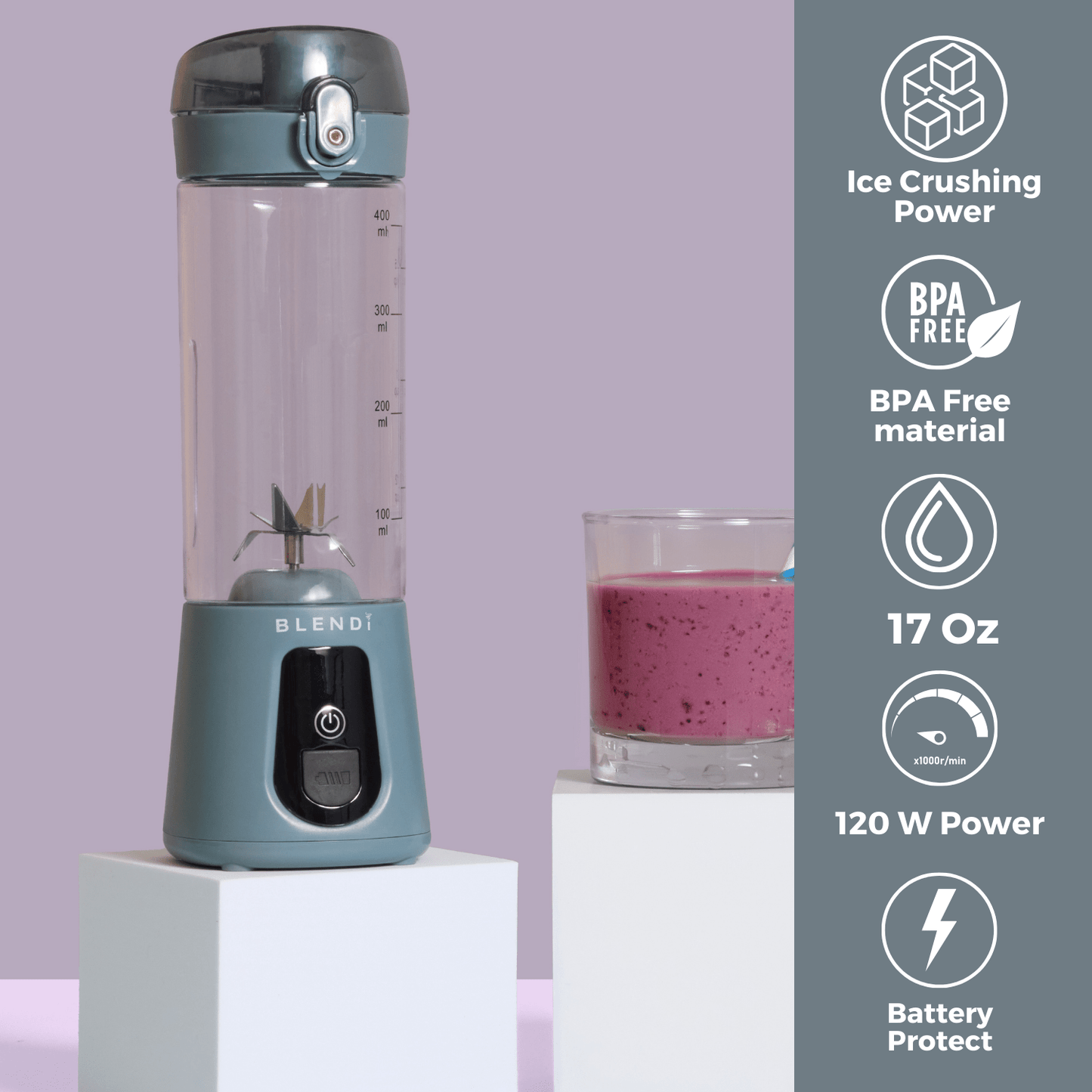 Pro+ Ice Crushing Portable Blender (17oz) - ZHUASH