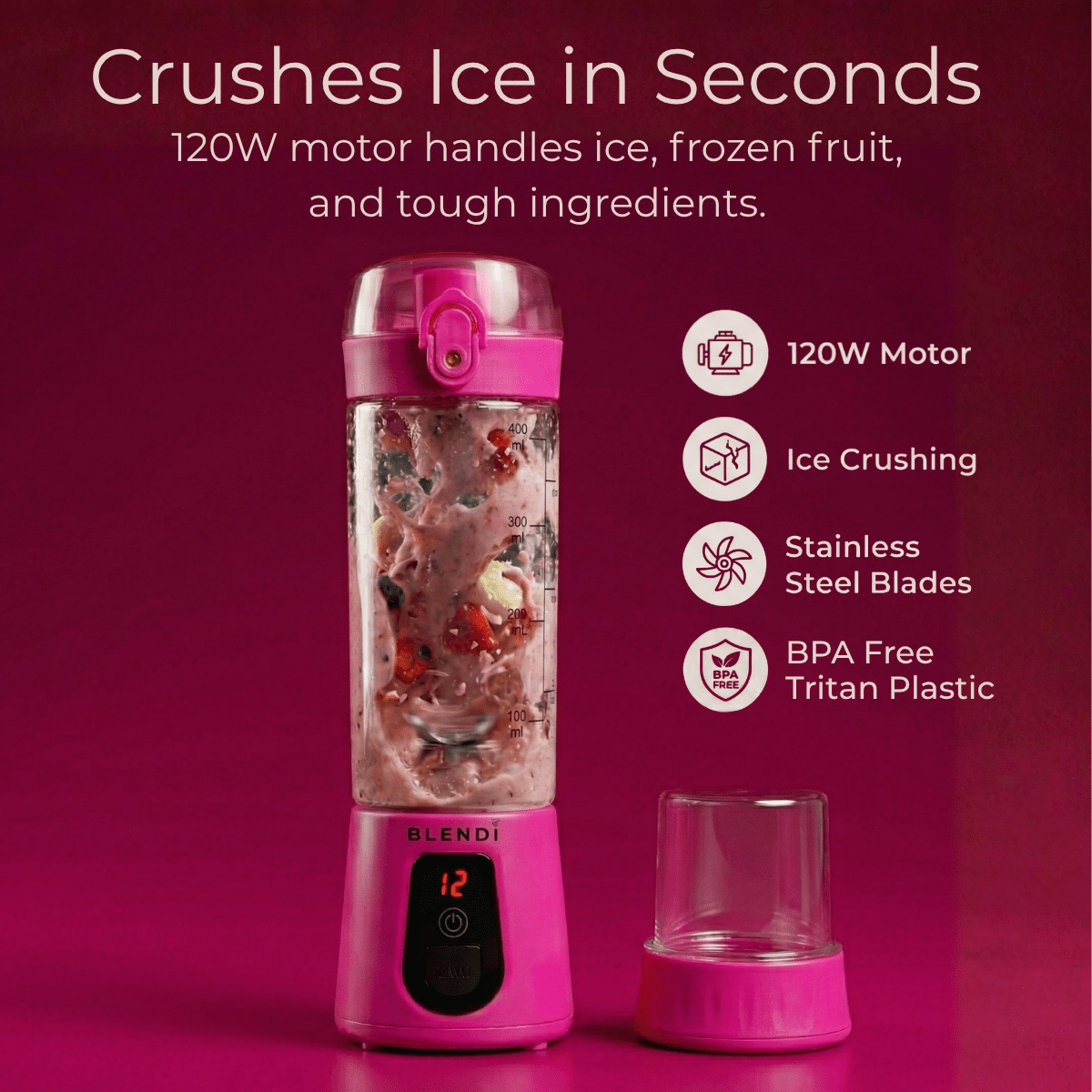 Pro+ Ice Crushing Portable Blender (17oz) - ZHUASH