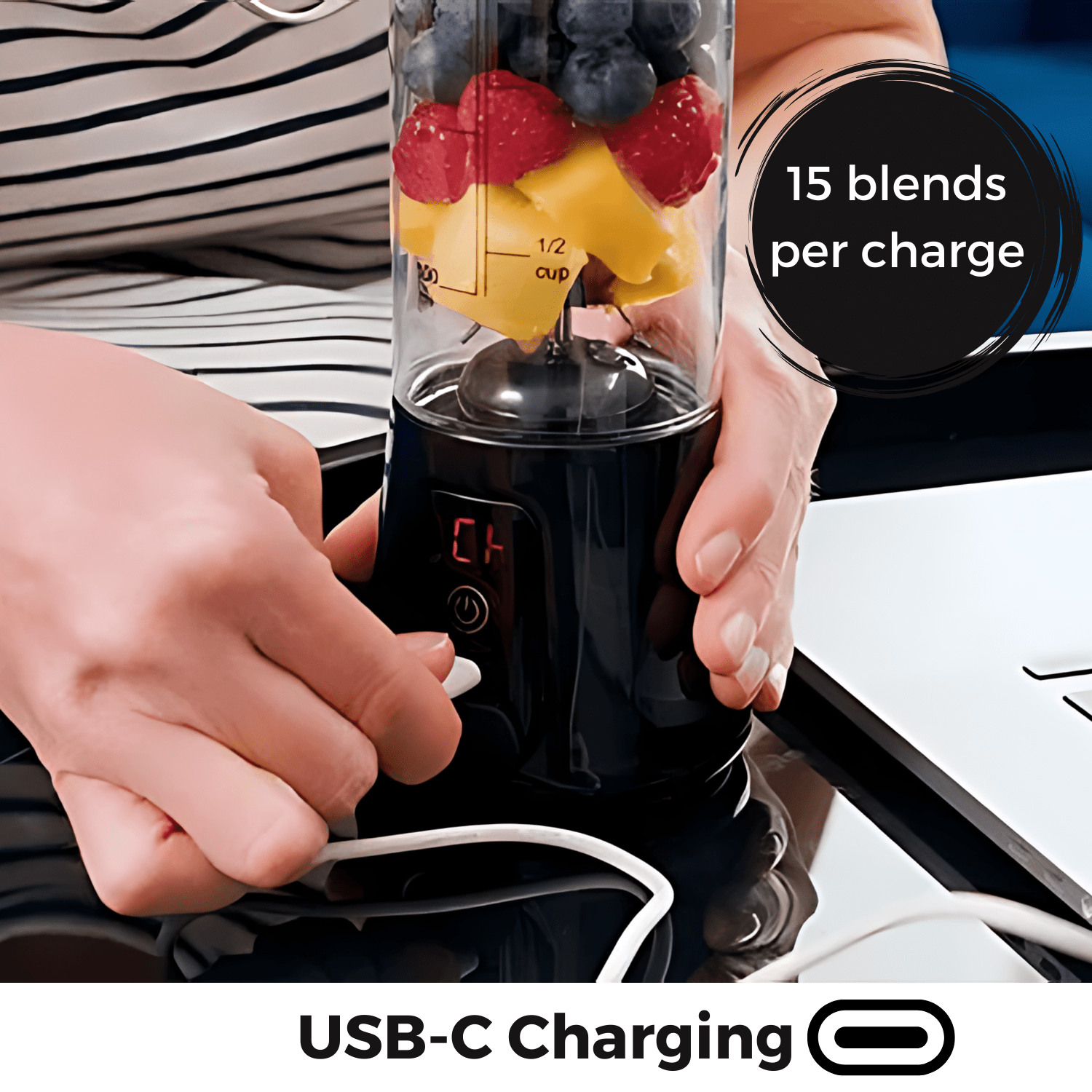 Pro+ Ice Crushing Portable Blender (17oz) - ZHUASH