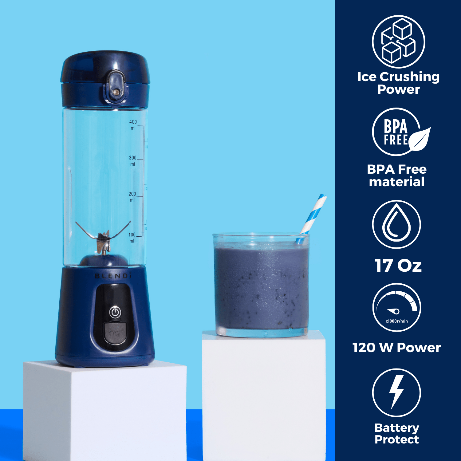 Pro+ Ice Crushing Portable Blender (17oz) - ZHUASH