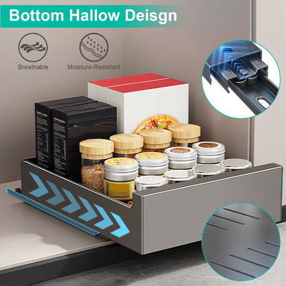 Pull - Out Cabinet Organizer – Adjustable Sliding Drawer Storage Rack for Kitchen & Home - ZHUASH