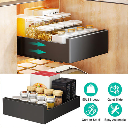 Pull - Out Cabinet Organizer – Adjustable Sliding Drawer Storage Rack for Kitchen & Home - ZHUASH