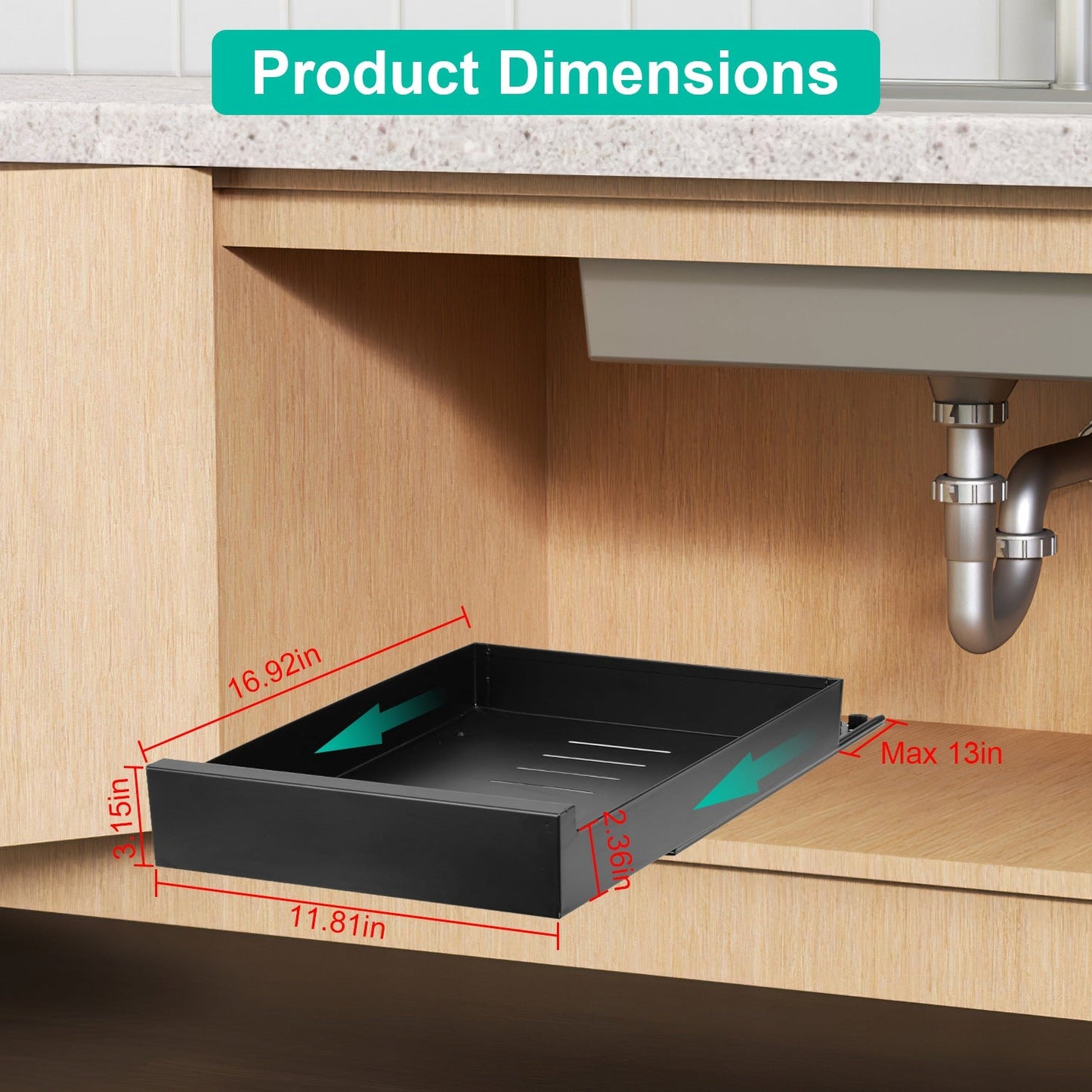Pull - Out Cabinet Organizer – Adjustable Sliding Drawer Storage Rack for Kitchen & Home - ZHUASH