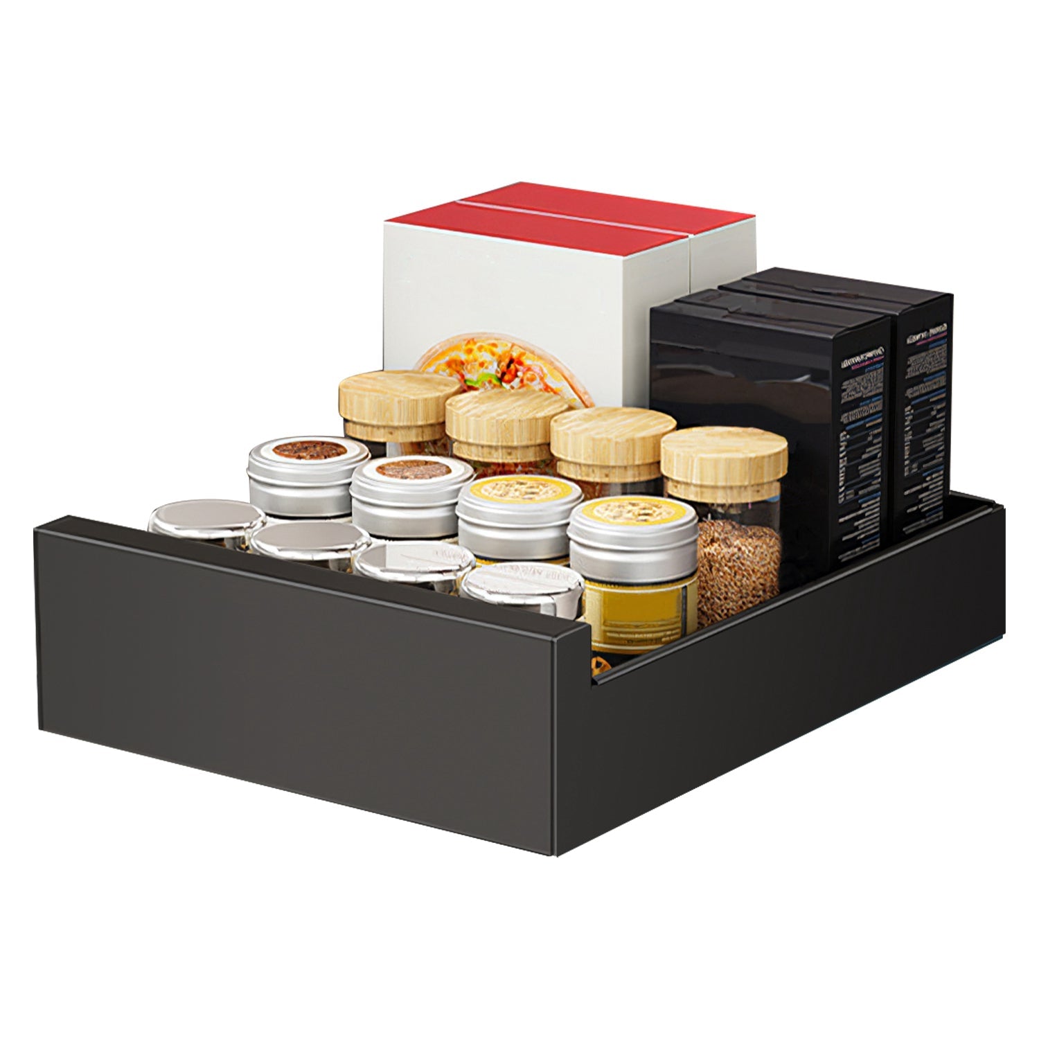 Pull - Out Cabinet Organizer – Adjustable Sliding Drawer Storage Rack for Kitchen & Home - ZHUASH